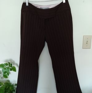 Star City Samantha Brown and Pink Pinstripe dress pants *hemmed* size 5